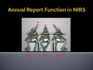 Annual Report Function in NIRS