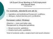 For example, standards are set by