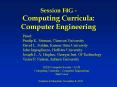 Session F4G Computing Curricula: Computer Engineering PowerPoint PPT Presentation