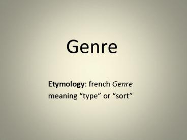 Genre