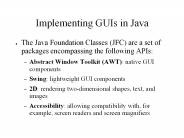 Implementing GUIs in Java