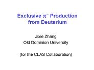 Exclusive p Production from Deuterium