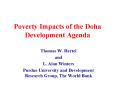 Poverty Impacts of the Doha Development Agenda PowerPoint PPT Presentation