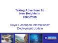 Royal Caribbean International Deployment Update