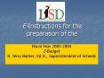 E-Instructions for the preparation of the PowerPoint PPT Presentation