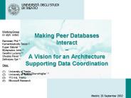 Making Peer Databases Interact 