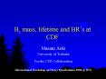 Bc mass, lifetime and BR PowerPoint PPT Presentation
