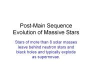 Post-Main%20Sequence%20Evolution%20of%20Massive%20Stars