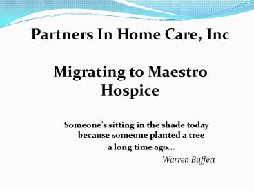 Partners In Home Care, Inc