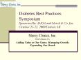 Diabetes Best Practices Symposium Sponsored by AMGA and Merck PowerPoint PPT Presentation