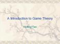 A Introduction to Game Theory PowerPoint PPT Presentation