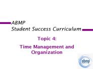 ABMP Student Success Curriculum
