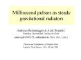 Millisecond pulsars as steady gravitational radiators PowerPoint PPT Presentation