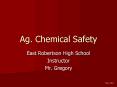 Ag' Chemical Safety PowerPoint PPT Presentation