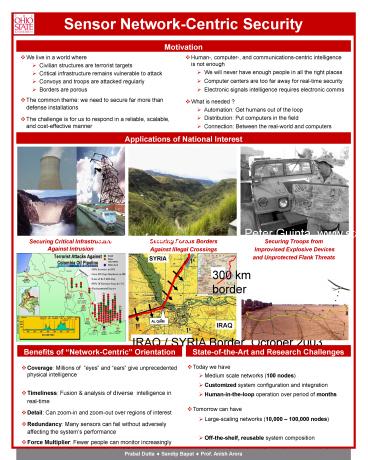 Sensor Network-Centric Security