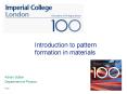 Introduction to pattern formation in materials PowerPoint PPT Presentation