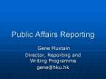 Public Affairs Reporting PowerPoint PPT Presentation