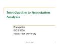 Introduction to Association Analysis PowerPoint PPT Presentation