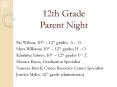 12th Grade Parent Night PowerPoint PPT Presentation