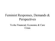 Feminist Responses, Demands