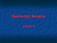 Mechanical Sensors PowerPoint PPT Presentation