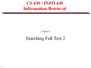 CS 430 / INFO 430 Information Retrieval