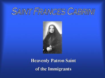 Saint Frances Cabrini