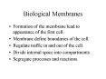 Biological Membranes PowerPoint PPT Presentation