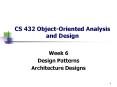 CS 432 Object-Oriented Analysis and Design PowerPoint PPT Presentation