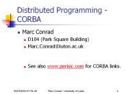 Distributed Programming - CORBA