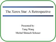 The Xerox Star: A Retrospective