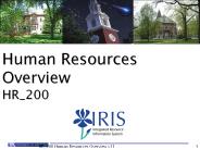 Human Resources Overview