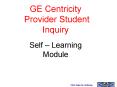 GE Centricity Provider Student Inquiry PowerPoint PPT Presentation