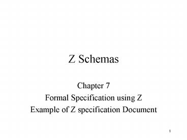 Z Schemas