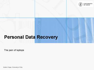 Personal Data Recovery