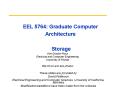 EEL 5764: Graduate Computer Architecture  Storage PowerPoint PPT Presentation