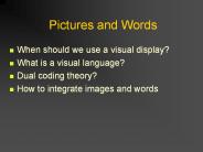 Pictures and Words
