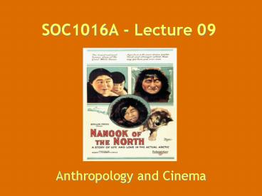SOC1016A - Lecture 09