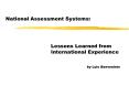 National Assessment Systems: PowerPoint PPT Presentation