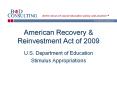 American Recovery PowerPoint PPT Presentation