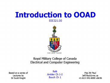 OBJECT ORIENTED TECHNOLOGIES