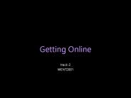 Getting Online