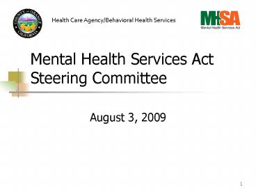 Mental Health Services Act Steering Committee