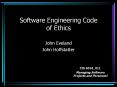 Software Engineering Code of Ethics PowerPoint PPT Presentation