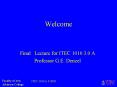 Final  Lecture for ITEC 1010 3.0 A PowerPoint PPT Presentation