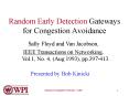 Random Early Detection Gateways for Congestion Avoidance PowerPoint PPT Presentation