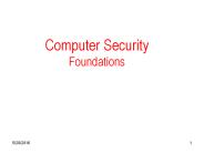 Computer Security Foundations