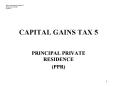 CAPITAL GAINS TAX 5 PowerPoint PPT Presentation