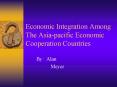 Economic Integration Among The Asia-pacific Economic Cooperation Countries PowerPoint PPT Presentation