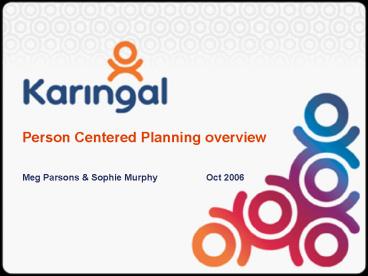Person Centered Planning overview